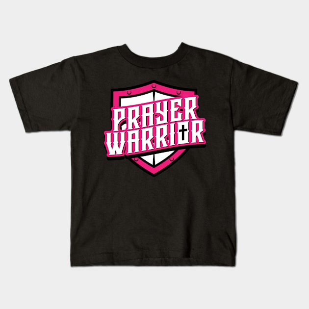 Prayer Warrior Kids T-Shirt by societee28